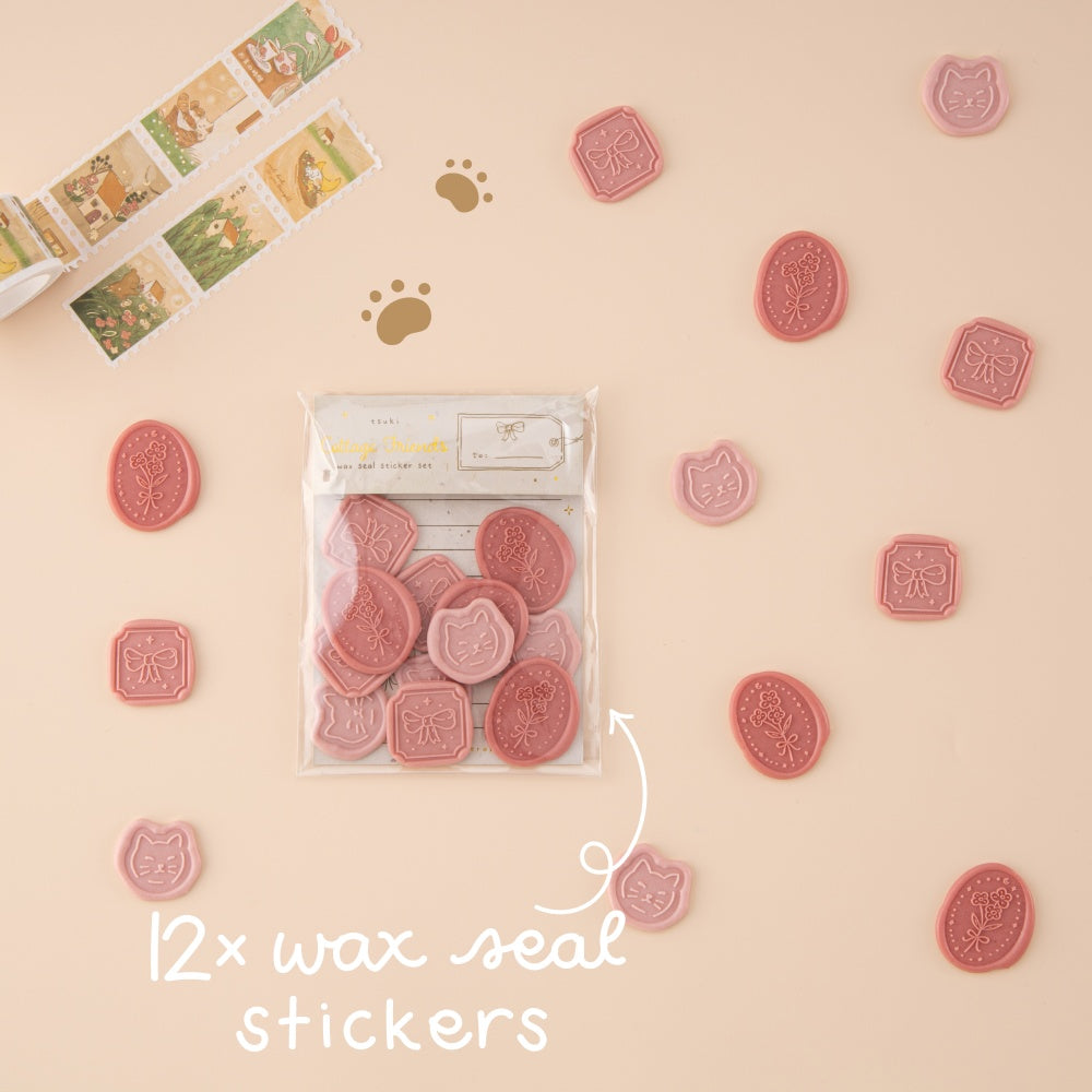 Tsuki 'Cottage Friends' Wax Seal Sticker Set ☾