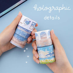 Tsuki 'Cloud Dreamland' Holographic Washi Tape Set ☾