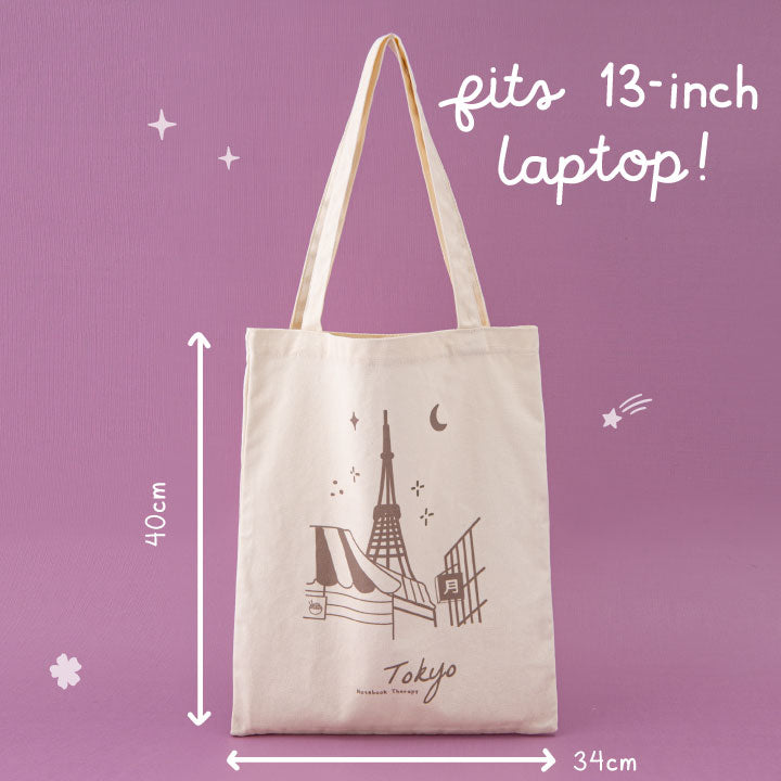 Tsuki 'Sights of Japan' Tokyo + Kyoto Tote Bags ☾