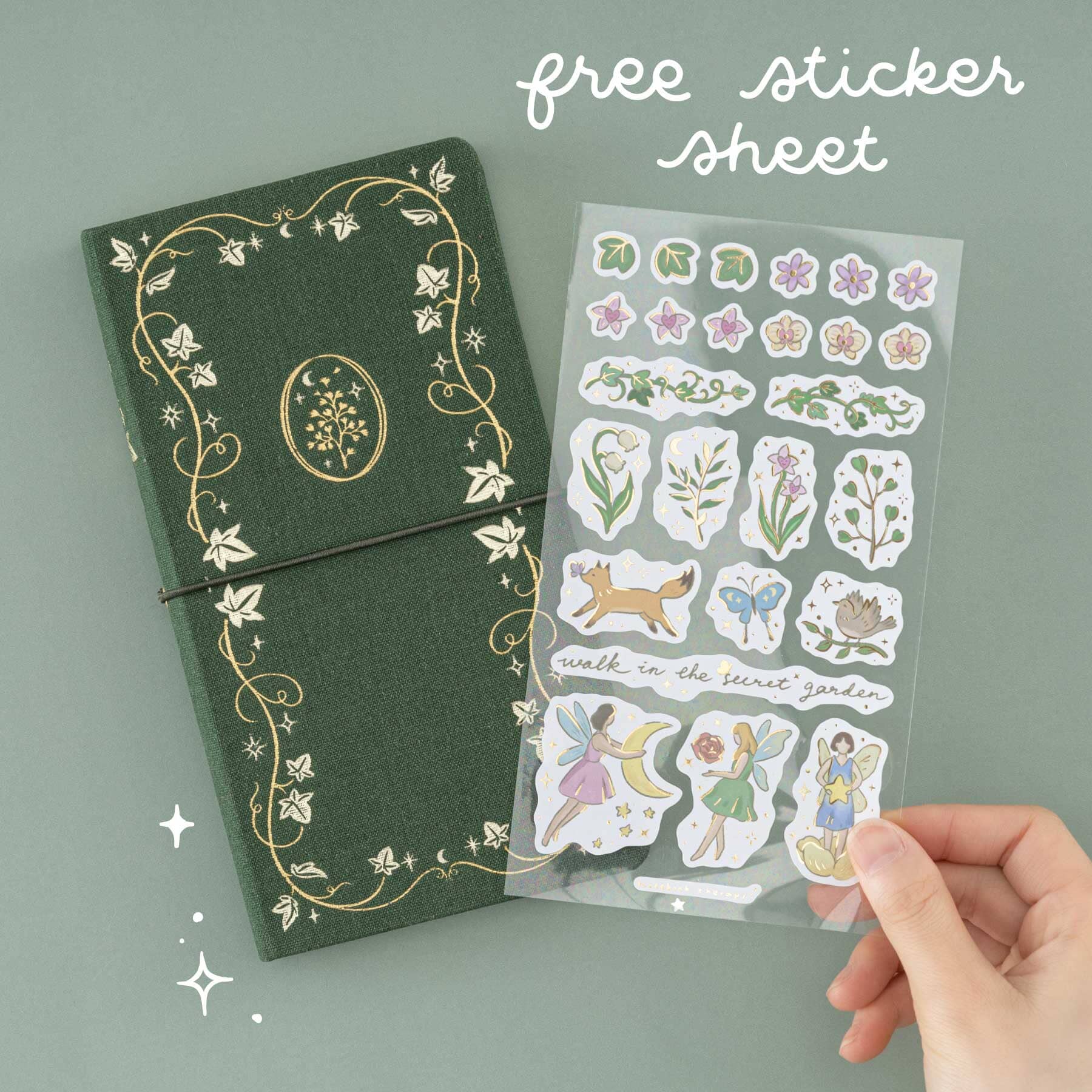 Tsuki 'Secret Garden' Travel Notebook Gift Set ☾