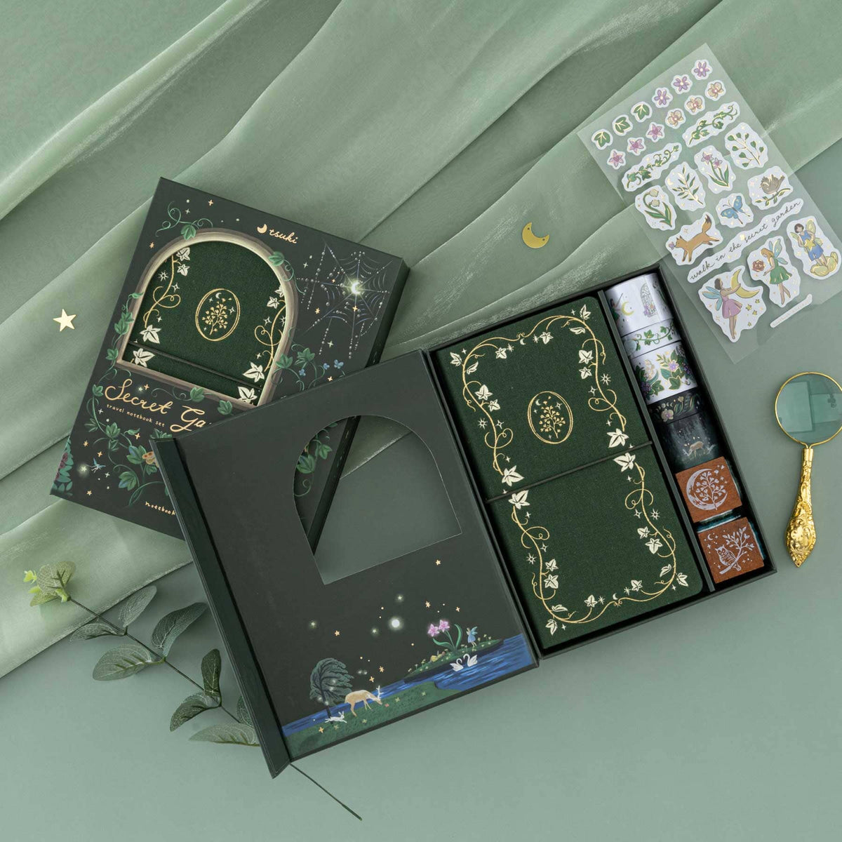 Tsuki 'Secret Garden' Travel Notebook Gift Set ☾