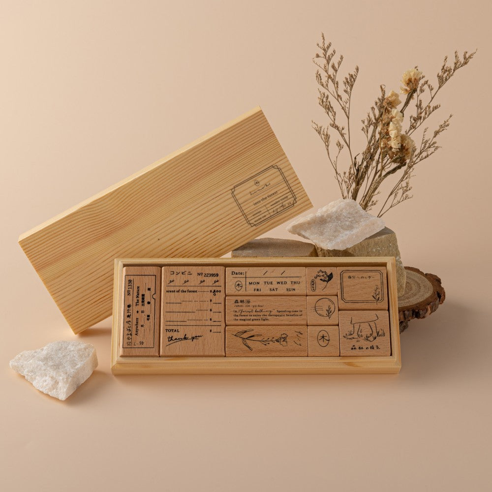 Hinoki - 'Into the Forest' Wooden Stamps