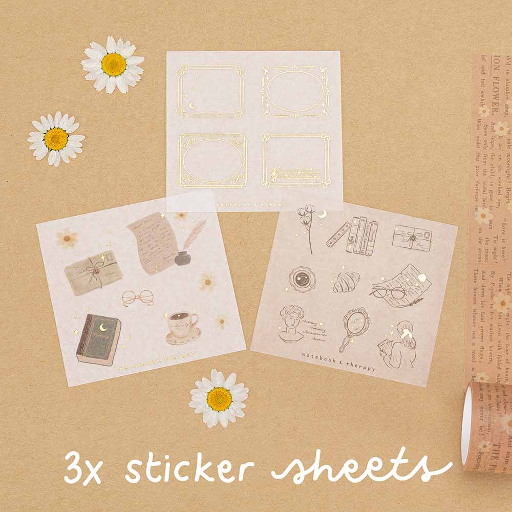 Tsuki 'Light Academia' Washi Tape Set ☾