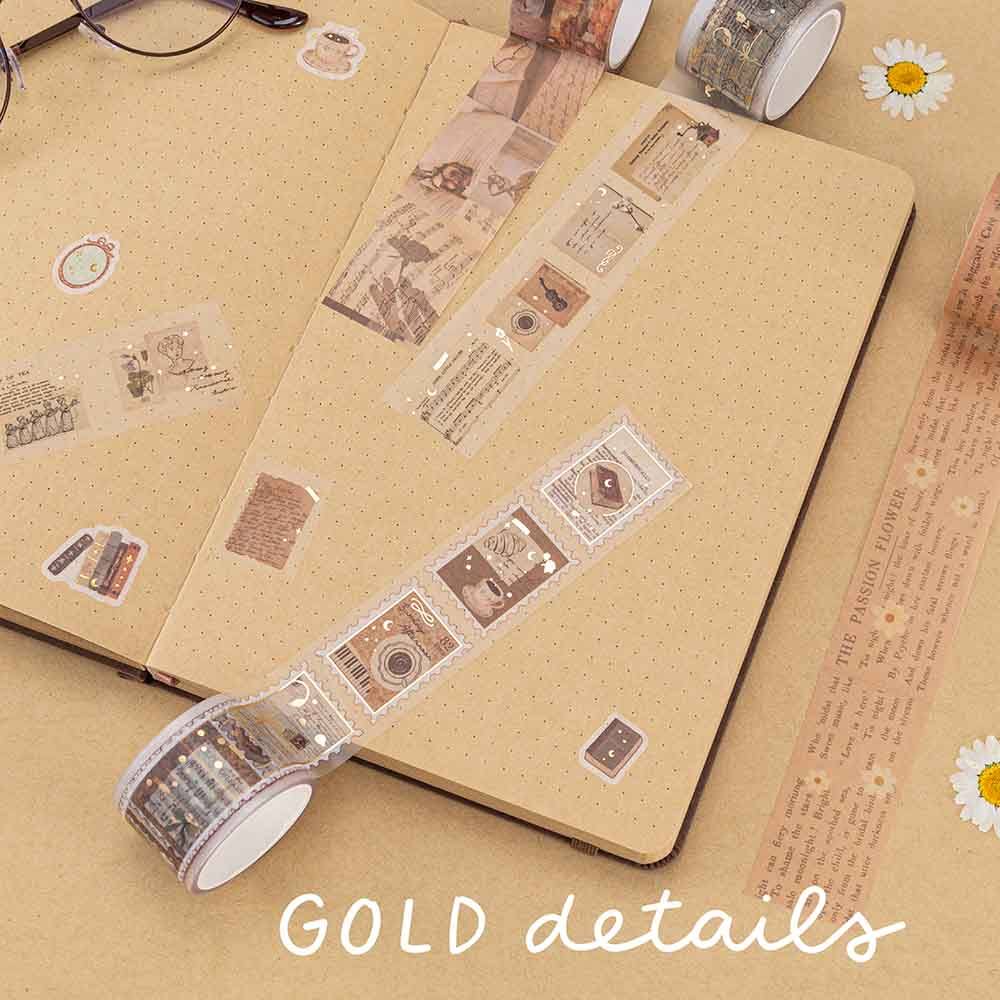 Tsuki 'Light Academia' Washi Tape Set ☾