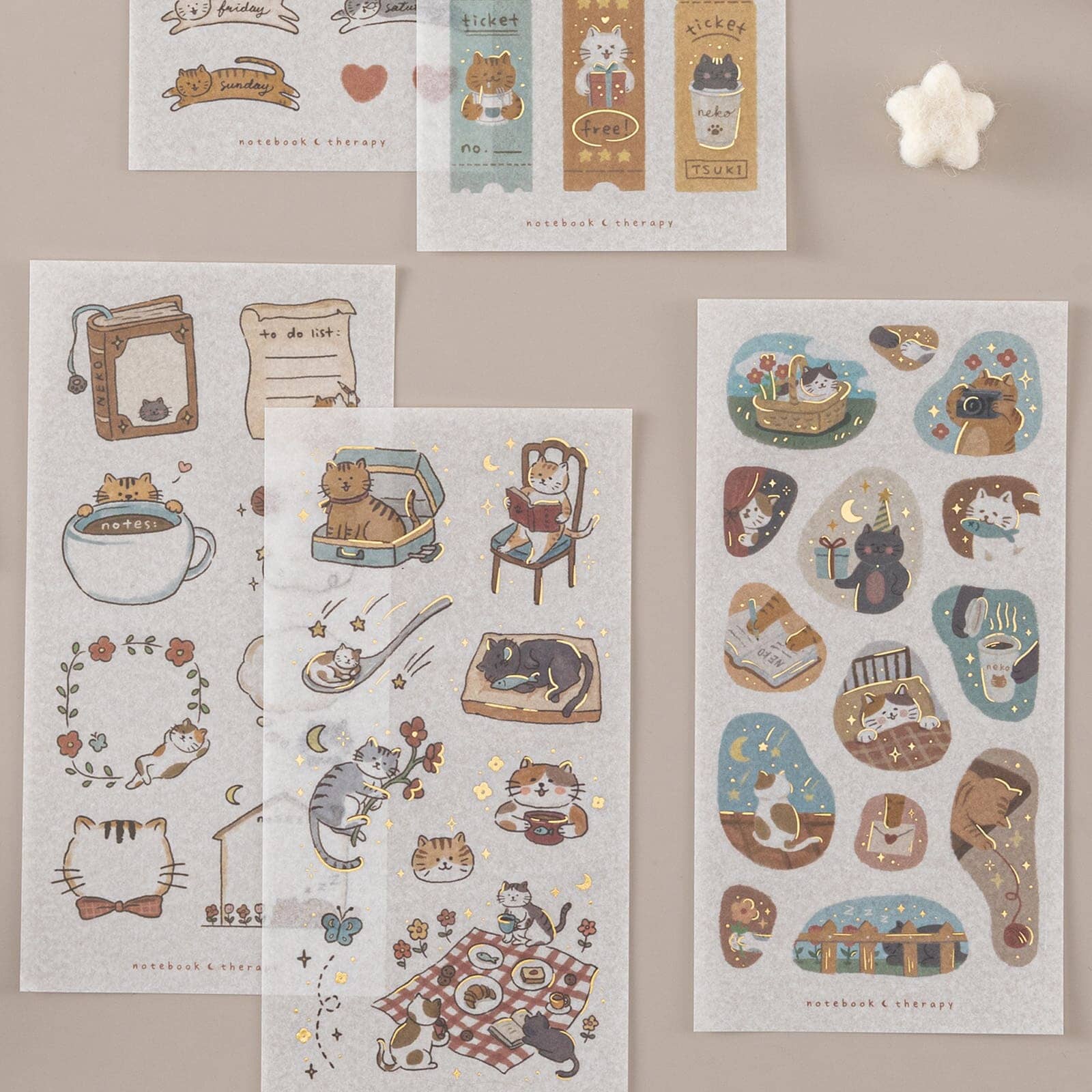 Tsuki 'Neko Days' Sticker Set ☾