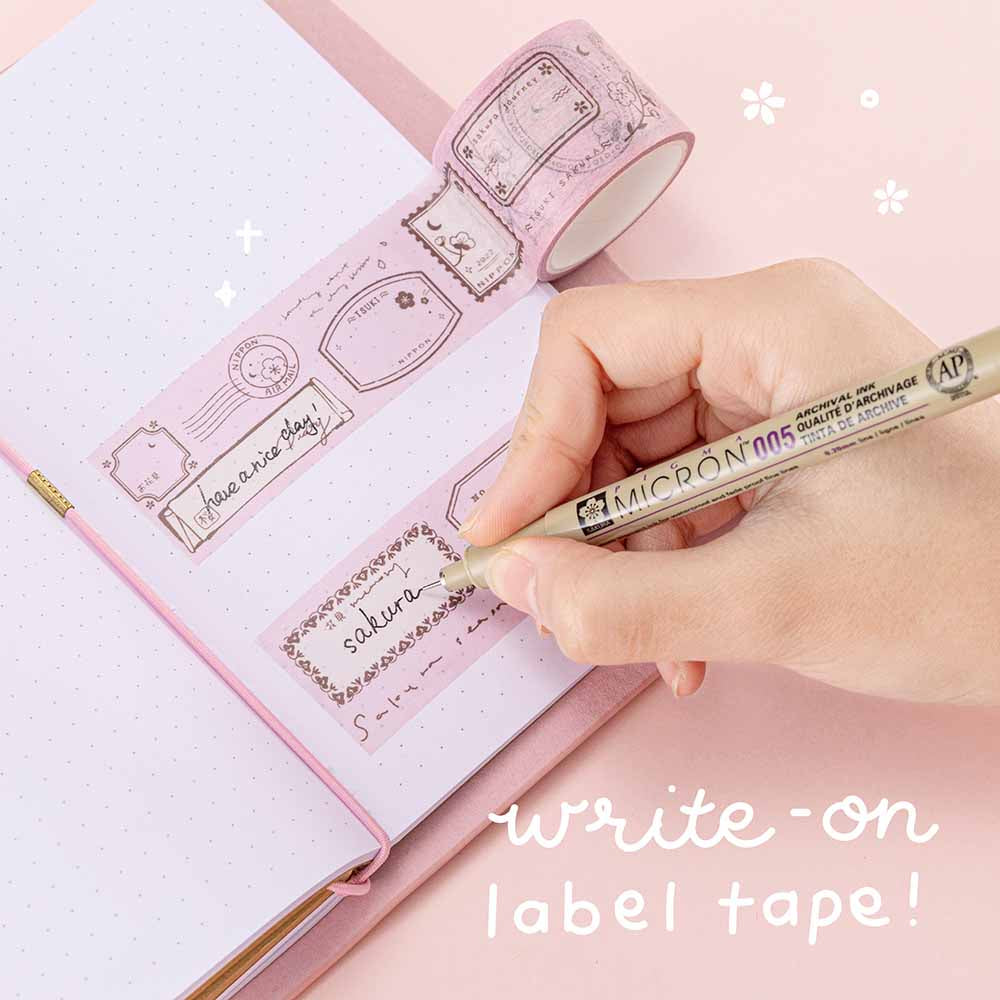 Tsuki 'Sakura Journey' Vintage Journal Washi Tape Set ☾
