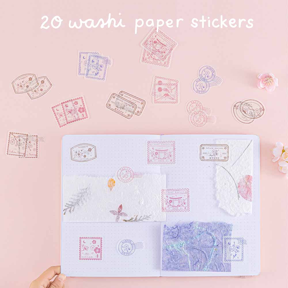 Tsuki 'Sakura Journey' Scrapbook Sticker Set ☾