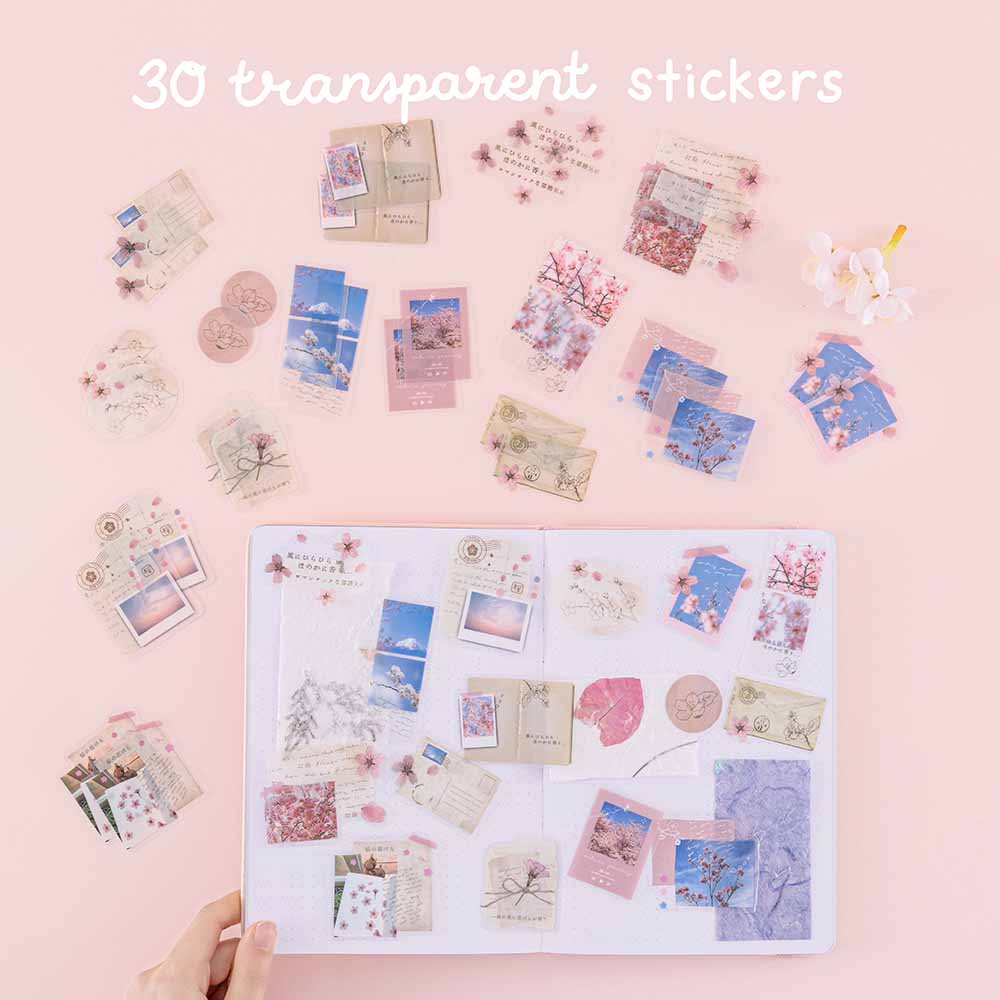 Tsuki 'Sakura Journey' Scrapbook Sticker Set ☾