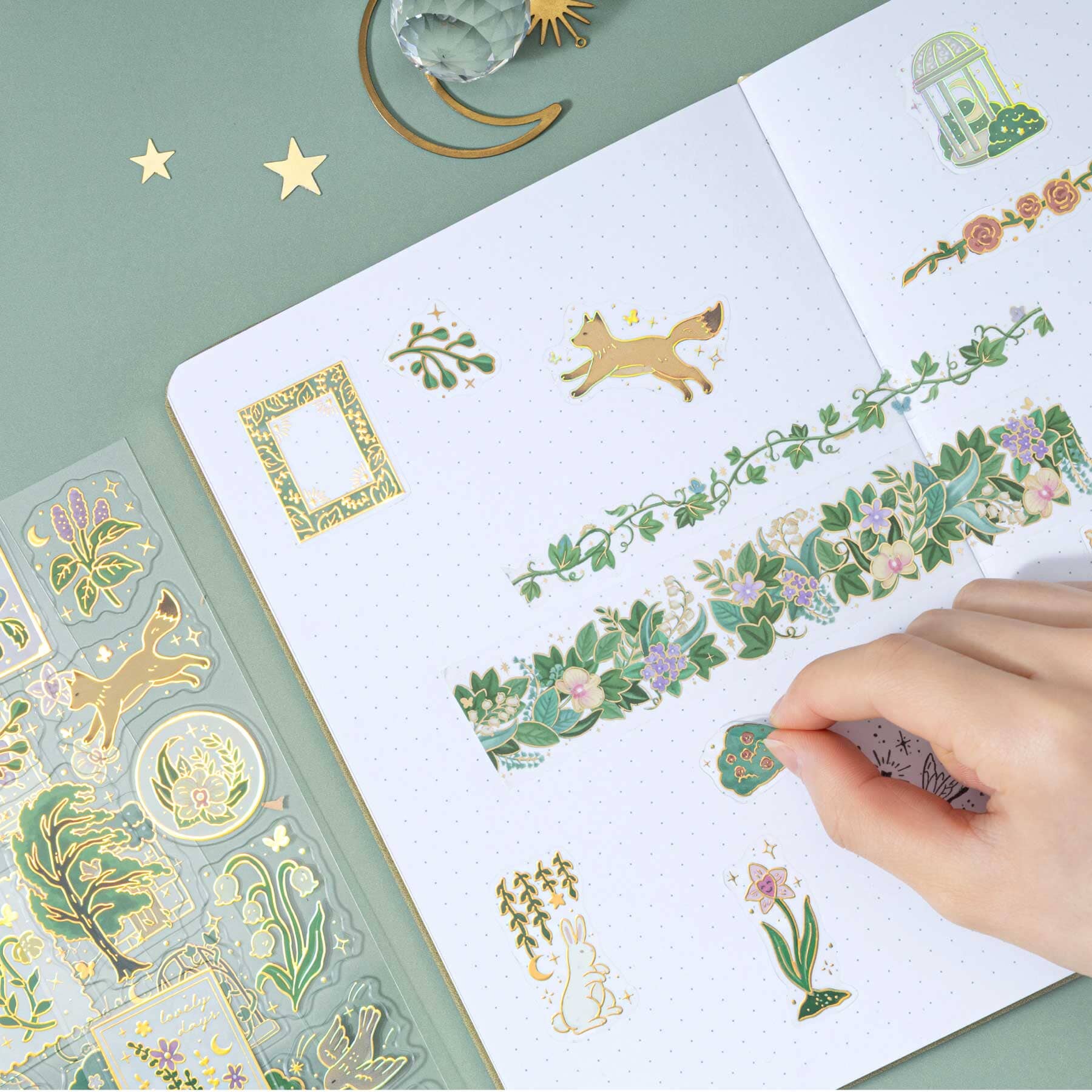 Tsuki 'Secret Garden' 3D Foil Sticker Set ☾