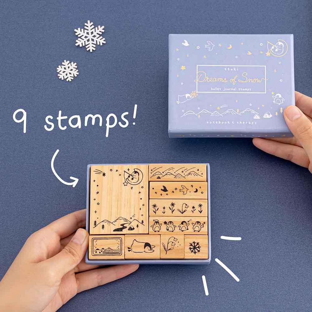 Tsuki 'Dreams of Snow' Bullet Journal Stamp Set ☾