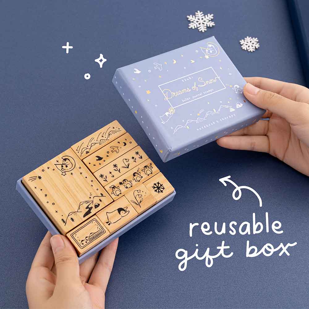 Tsuki 'Dreams of Snow' Bullet Journal Stamp Set ☾
